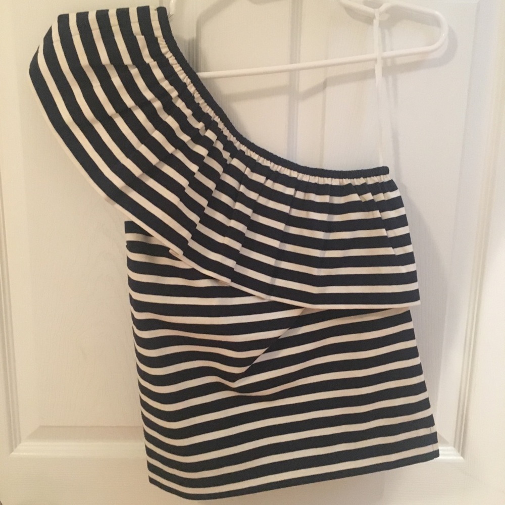 J Crew One Shoulder Top